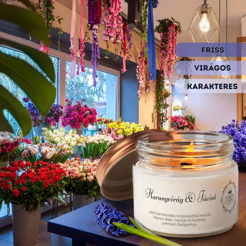 Aurora Vintage illatgyertya HARANGVIRÁG & JÁCINT