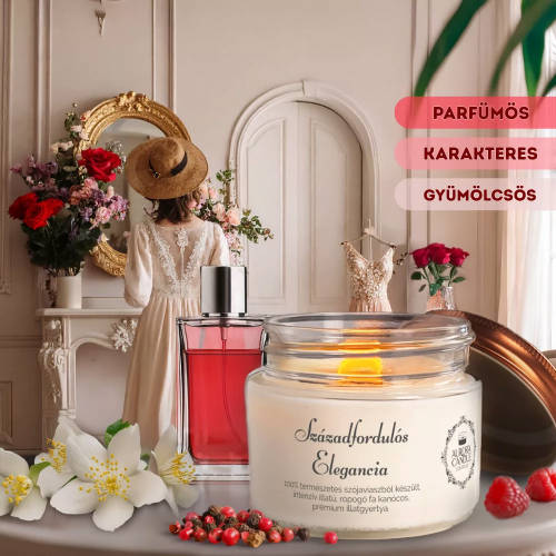 Aurora Vintage illatgyertya SZÁZADFORDULÓS ELEGANCIA