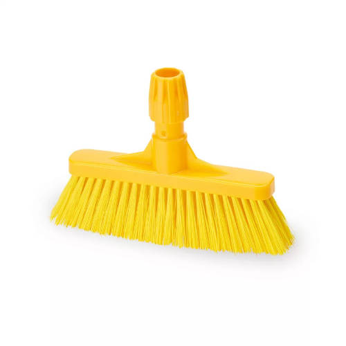 Igeax élelmiszeripari seprű, partvis fej, 28 cm, közepes sörtével, sárga