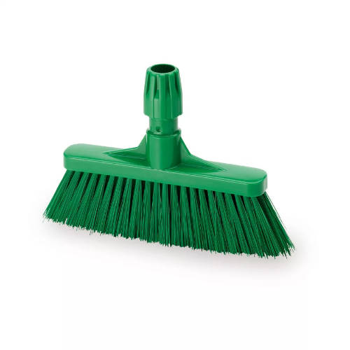 Igeax élelmiszeripari seprű, partvis fej, 28 cm, közepes sörtével, zöld