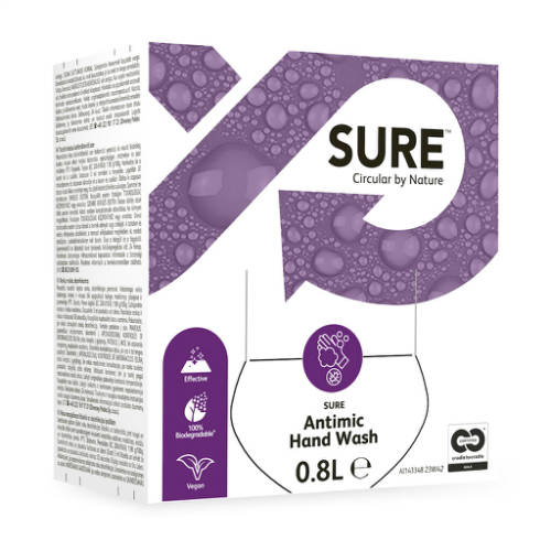 Sure Antimic Hand Wash tejsav alapú, fertőtlenítő hatású folyékony szappan, 100%-ban lebomló 800 ml