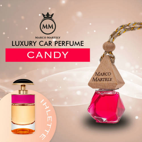 Marco Martely fakupakos autóillatosító parfüm CANDY - női illat 7 ml