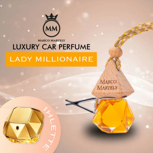 Marco Martely fakupakos autóillatosító parfüm LADY MILLIONAIRE - női illat 7 ml