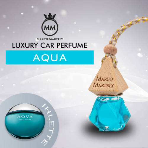 Marco Martely fakupakos autóillatosító parfüm AQUA - férfi illat 7 ml