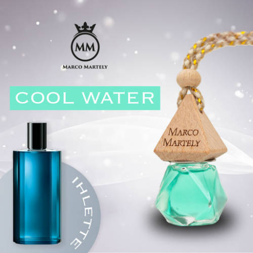 Marco Martely fakupakos autóillatosító parfüm COOL WATER - férfi illat 7 ml