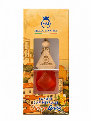 Marco Martely fakupakos autóillatosító parfüm DOBOZOS ORANGE SPRITZ- natúr illat 7 ml