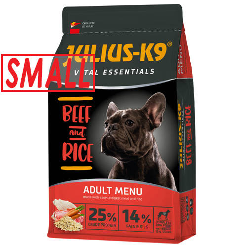 Julius K9 Beef and Rice Adult (marha,rizs) SMALL száraztáp - Felnőtt kutyák részére (3kg)